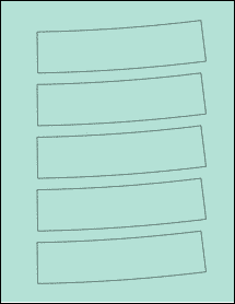 Sheet of 6.1669" x 1.9189" Pastel Green labels