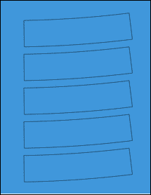 Sheet of 6.1669" x 1.9189" True Blue labels