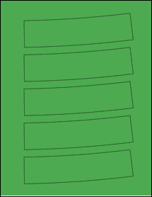 Sheet of 6.1669" x 1.9189" True Green labels