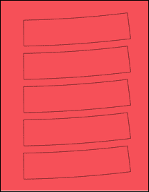 Sheet of 6.1669" x 1.9189" True Red labels