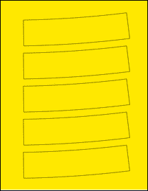 Sheet of 6.1669" x 1.9189" True Yellow labels