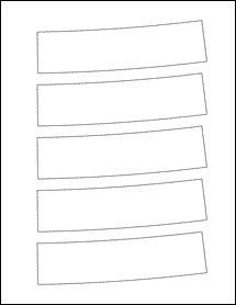 Sheet of 6.1669" x 1.9189" Weatherproof Matte Inkjet labels