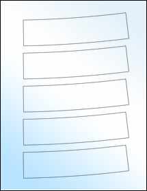 Sheet of 6.1669" x 1.9189" White Gloss Laser labels