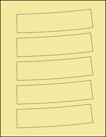 Sheet of 6.1669" x 1.9189" Pastel Yellow labels
