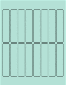 Sheet of 0.875" x 4.25" Pastel Green labels