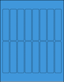 Sheet of 0.875" x 4.25" True Blue labels