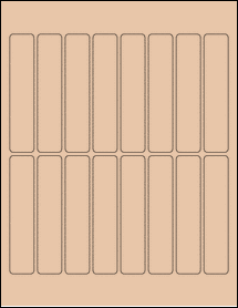 Sheet of 0.875" x 4.25" Light Tan labels