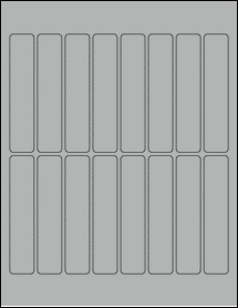 Sheet of 0.875" x 4.25" True Gray labels