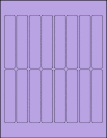 Sheet of 0.875" x 4.25" True Purple labels