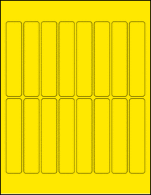 Sheet of 0.875" x 4.25" True Yellow labels