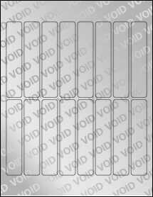Sheet of 0.875" x 4.25" Void Silver Polyester labels
