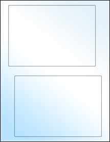 Sheet of 6.78" x 4.75" White Gloss Inkjet labels