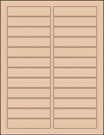 Sheet of 3.57" x 0.775" Light Tan labels