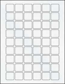Sheet of 1.0625" x 1" Clear Matte Laser labels