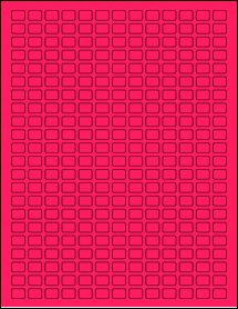 Sheet of 0.48" x 0.35" Fluorescent Pink labels