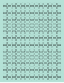 Sheet of 0.48" x 0.35" Pastel Green labels