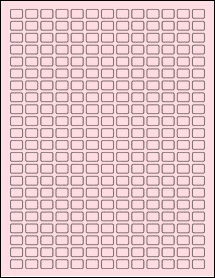 Sheet of 0.48" x 0.35" Pastel Pink labels
