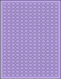 Sheet of 0.48" x 0.35" True Purple labels