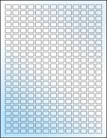 Sheet of 0.48" x 0.35" White Gloss Inkjet labels