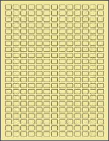 Sheet of 0.48" x 0.35" Pastel Yellow labels