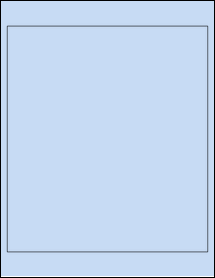 Sheet of 8" x 9" Pastel Blue labels