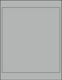 Sheet of 8" x 9" True Gray labels