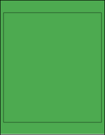 Sheet of 8" x 9" True Green labels