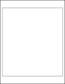 Sheet of 8" x 9" Standard White Matte labels