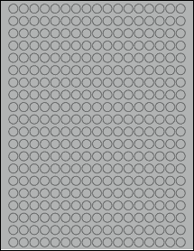 Sheet of 0.4" Circle True Gray labels
