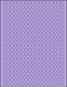 Sheet of 0.4" Circle True Purple labels