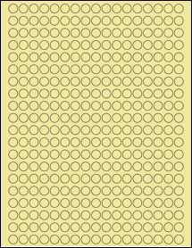Sheet of 0.4" Circle Pastel Yellow labels