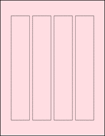 Sheet of 1.5" x 8.5" Pastel Pink labels