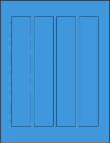 Sheet of 1.5" x 8.5" True Blue labels