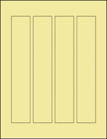 Sheet of 1.5" x 8.5" Pastel Yellow labels