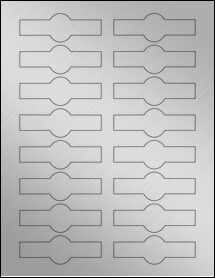 Sheet of 3.25" x 1.1401" Weatherproof Silver Polyester Laser labels