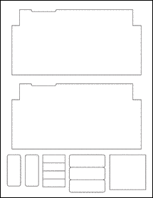 Sheet of 7.25" x 3.6501"  labels