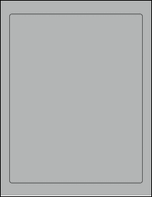 Sheet of 7.5" x 9.5" True Gray labels