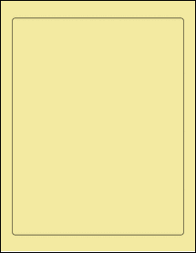 Sheet of 7.5" x 9.5" Pastel Yellow labels