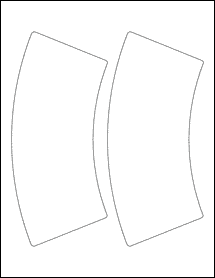 Sheet of 3.8284" x 8.5423"  labels