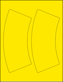 Sheet of 3.8284" x 8.5423" True Yellow labels