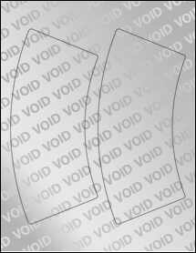Sheet of 3.8284" x 8.5423" Void Silver Polyester labels