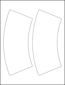 Sheet of 3.8284" x 8.5423" Weatherproof Gloss Inkjet labels