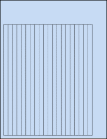Sheet of 0.3554" x 8.8373" Pastel Blue labels