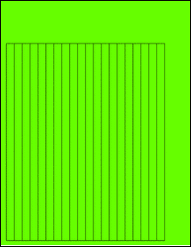 Sheet of 0.3554" x 8.8373" Fluorescent Green labels