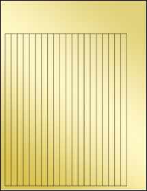 Sheet of 0.3554" x 8.8373" Gold Foil Laser labels