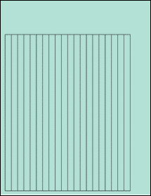 Sheet of 0.3554" x 8.8373" Pastel Green labels