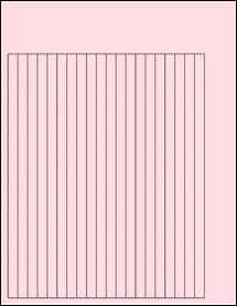 Sheet of 0.3554" x 8.8373" Pastel Pink labels