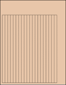 Sheet of 0.3554" x 8.8373" Light Tan labels