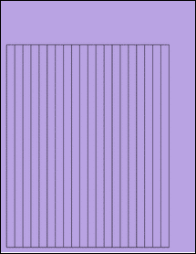 Sheet of 0.3554" x 8.8373" True Purple labels