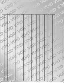 Sheet of 0.3554" x 8.8373" Void Silver Polyester labels